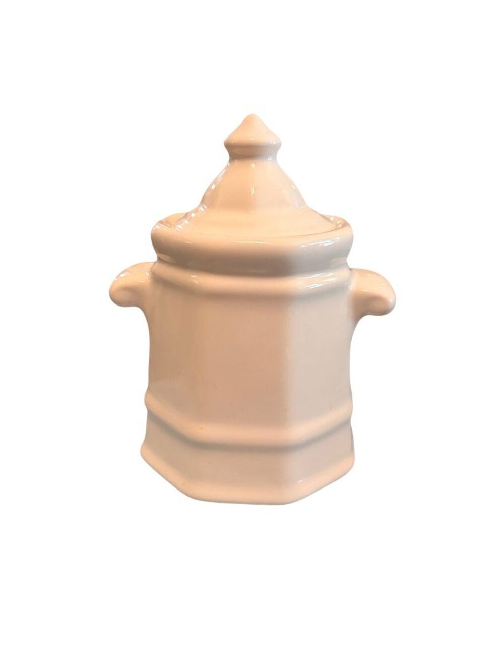 Vintage Pfaltzgraff Heritage White Sugar Bowl with‎ Lid | Octagon 10oz Stoneware
